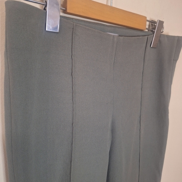 COS slim side zip olive/army green legging trousers SZ 6 - Picture 2 of 8